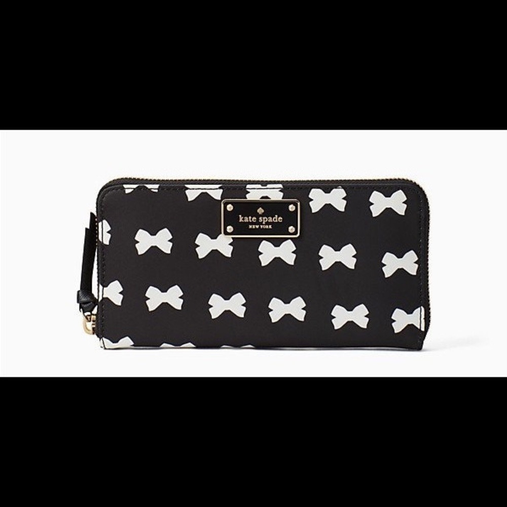 NWT Kate Spade Wilson Road Nylon Bow Neda Zip